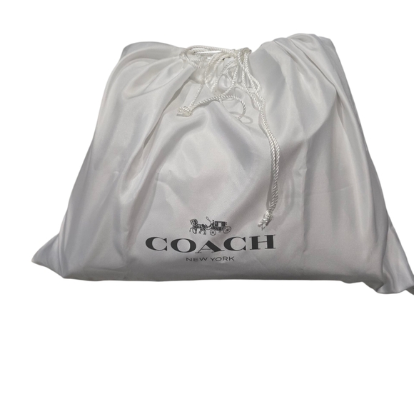 Coach C9078 Dalton 31 With Coach Badge Taupe Jacquard & Leather Shoulder Bag NWT - Picture 2 of 16